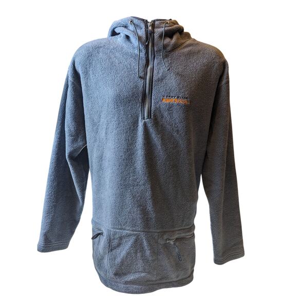 Perry Ellis Hoodie Mens Large Fleece Pullover Jacket Blue Zip Pockets Sweatshirt - Picture 15 of 16